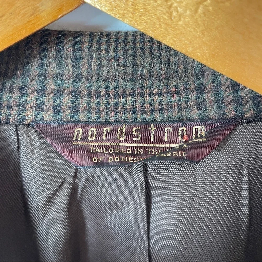 Vintage Brown Plaid Pincus Brothers Maxwell Nordstrom 100% Camel Hair Blazer 42R